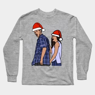 Distracted Boyfriend Memes Christmas Couple Long Sleeve T-Shirt